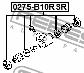 Nissan Almera Classic ремкомплект заднего тормозного цилиндра 0275-B10RSR FEBEST