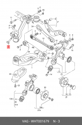 Audi A4 Развальный болт верхний WHT 001 679 VAG