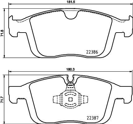 VOLVO XC 60 13- Колодки тормозные передние P86026 BREMBO
