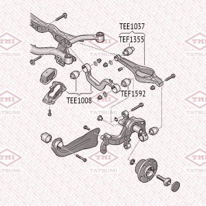VAG Golf/Jetta/Passat/Sharan/Tiguan\Octavia 03-> с/б заднего нижнего подпруж рыч TEF1355 TATSUMI
