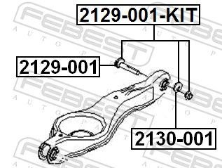 FORD Mondeo IV 1,6-2,5 болт сход развала 2129001 FEBEST