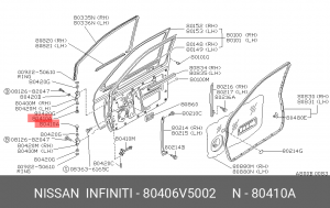 Nissan/Infiniti ОСЬ ПЕТЛИ D21 80406V5002 NISSAN INFINITI