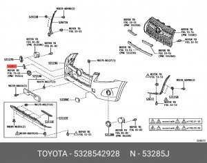 Toyota RAV-4 08- заглушка переднего бампера ( буксировичный крюк) 53285-42928 TOYOTA