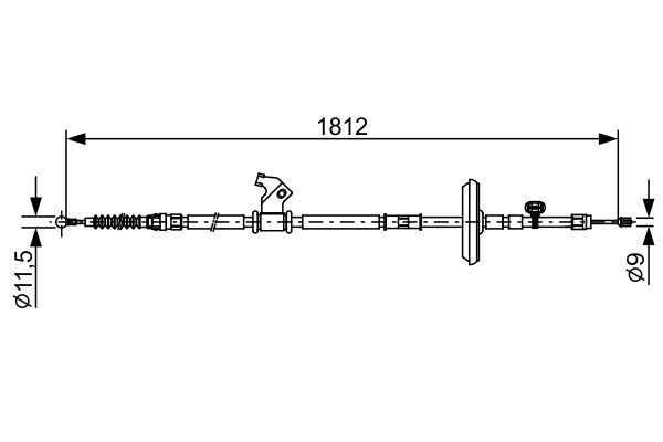 Трос ручного тормоза 1987482503 BOSCH
