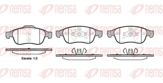 Renault Duster/Kaptur 2.0, Fluence, Megane III колодки передние дисковые 124810 REMSA