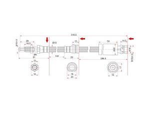 Ford Fusion, Fiesta шланг тормозной передний STD43643980 SAT