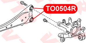 Toyota RAV4 05- с/блок заднего продольного рычага задний TO0504R VTR