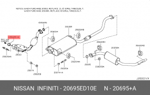 Nissan Прокладка кольцо выхлопной системы  HR16DE, MR18DE 70х85х13 20695ED10E NISSAN INFINITI