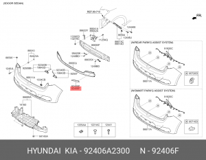 Светоотражатель Ceed 12 Прав, 92406A2300 HYUNDAI KIA