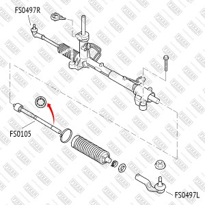Ford Focus 2  Volvo S40 Наконечник рулевой левый FS0497L FIXAR