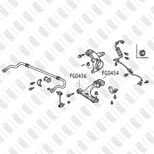 Honda HR-V GH1/GH2/GH3/GH4 98-05 с/блок переднего рычага  передний FG0456 FIXAR