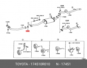 ПРОКЛАДКА ГЛУШИТЕЛЯ 17451-0R010 TOYOTA