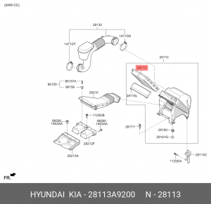 Kia Sorento Prime14- 2.2D/Sorento UM18- 2.2D/SantaFe 18- 2.2D/Palisade 2.2D Филь 28113-A9200 HYUNDAI KIA