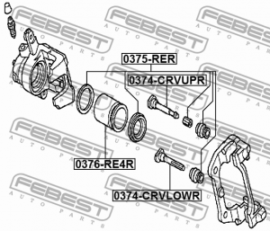 Honda CRV III направляющая заднего суппорта верхняя 0374-CRVUPR FEBEST