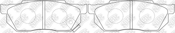 Honda Fit, Jazz GD1 01-07 R14, Logo GA3,5, Civic 91-05 колодки тормозные передни PN8263 NIBK