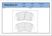 Hyundai Solaris 17-/Kia Rio 17- колодки перед торм WS240001 JEENICE