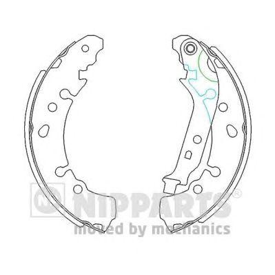 Toyota Yaris 06- колодки задние барабанные Франция N3502091 H B JAKOPARTS NIPPARTS