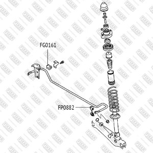 Mitsubishi Carisma 99-, Space Star 98-, Volvo S40 I стойка заднего стабилизатора FP0882 FIXAR