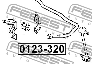 Toyota Camry ACV3 /MCV30 01-, Harrier -03, RX300 -03 стойка заднего стабилизатор 0123-320 FEBEST