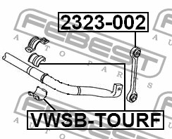 VW touareg q7 втулка переднего стабилизатора VWSB-002 FEBEST