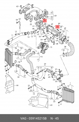 VAG Touareg 3.0D прокладка коллектора впускного 7 059 145 215 B VAG