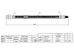 Mitsubishi Lancer X, Outlander  шланг тормозной задний ST4650A083 SAT