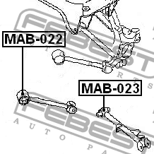 Mitsubishi Galant, Legnum 94- с/блок заднего поперечного рычага внутренний MAB-023 FEBEST