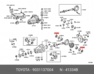 Toyota Rav 4 06-12- Сальник заднего привода л=п 90311-37004 TOYOTA