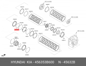 УПОРНОЕ КОЛЬЦО КПП 456353B600 HYUNDAI KIA
