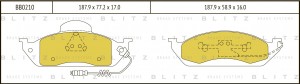 MERCEDES W163 98-> Колодки тормозные дисковые передние BB0210 BLITZ