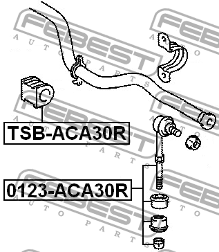 Toyota Rav 4 - стойки стабилизатора задние ( с втулками) 0123-ACA30R FEBEST