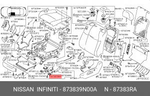 Infinity FX 35 фильтр вентиляции сидения 87383-9N00A NISSAN INFINITI