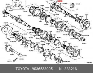 Toyota Corolla подшипник КПП 90365-33005 TOYOTA