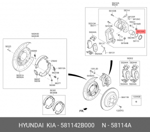 ПЫЛЬНИК ПОРШНЯ СУППОРТА ТОРМОЗНОГО 581142B000 HYUNDAI KIA