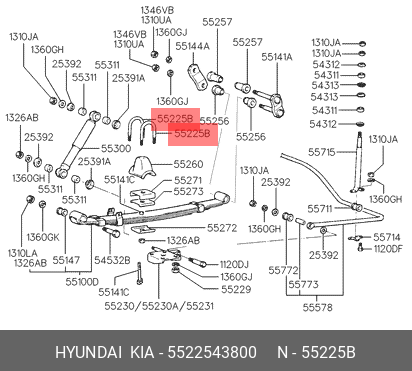 Hyundai Grace стремянка рессоры 5522543800 HYUNDAI KIA