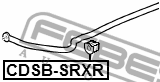 CADILLAC SRX 03-10 Втулка заднего стабилизатора CDSB-SRXR FEBEST