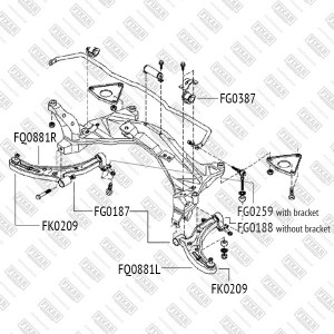 Nissan Primera P10, P11, Almera N16, Classic, Sunny B15 шаровая опора FK0209 FIXAR