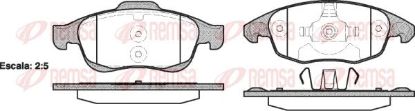 Peugeot Partner 2, Citroen C4 11-, Berlingo 2 колодки тормозные передние 1248 00 REMSA