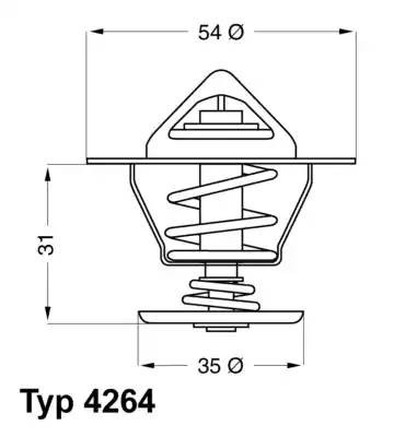 VAG Golf 2 термостат 426487D WAHLER