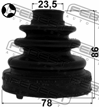 Пыльник шрус внутренний комплект 78x86x23.5 0115-GSU45T FEBEST