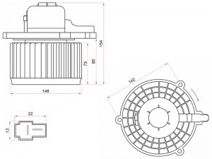 Hyundai Tucson04-07/Sportage04-08(не словак) Мотор отопителя ST971132E300 SAT