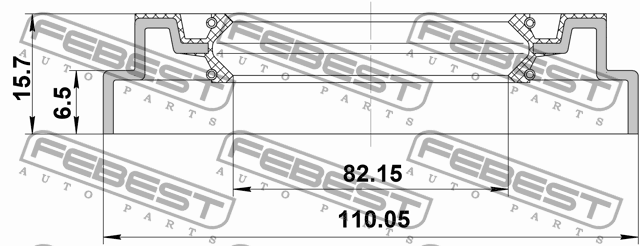 LC200 15- сальник переднего моста внутренний првый 95QDS-841100716X FEBEST