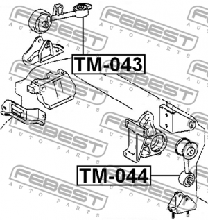 TOYOTA CAMRY ACV30/MCV30 2001-2006 опора двс правая TM-043 FEBEST