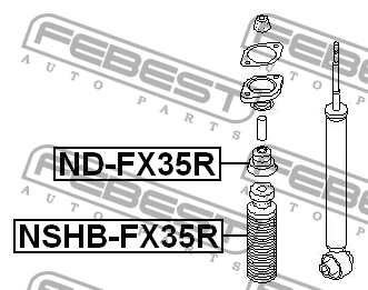 INFINITI FX45/35 (S50) 2002-2008 Пыльник заднего амортизатора NSHBFX35R FEBEST