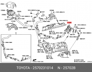 Клапан Подачи вторичного воздуха TLCP 150 №1 25702-31014 TOYOTA