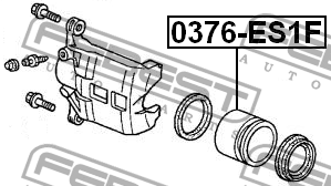 Honda поршень переднего суппорта 0376-ES1F FEBEST