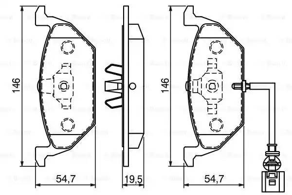 VAG Audi A3, VW Golf V,VI, Polo, Skoda Octavia, Fabia,Yeti тормозные колодки пер 0 986 494 019 BOSCH