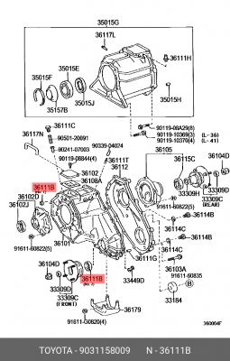 Toyota RAV 4 00- сальник раздатки 90311-58009 TOYOTA