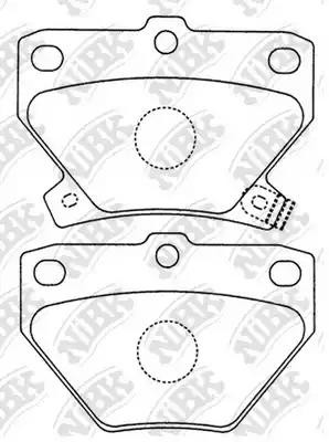 Toyota Yaris, Prius, Vitz, Corolla 99- колодки задние дисковые PN1454 NIBK