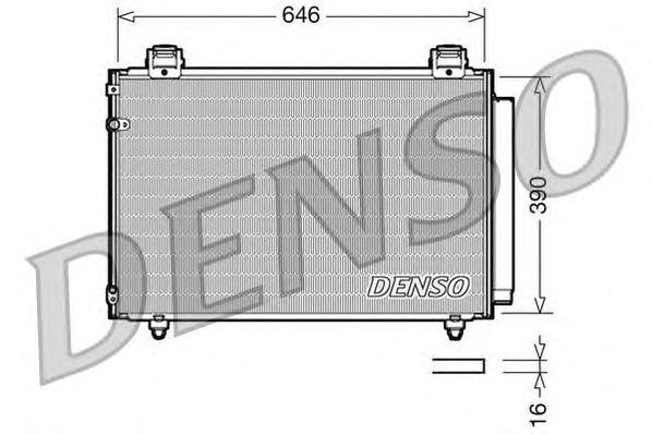 Toyota Avensis радиатор кондиционера DCN50024 DENSO